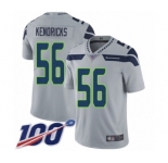 Youth Seattle Seahawks #56 Mychal Kendricks Grey Alternate Vapor Untouchable Limited Player 100th Season Football Jersey