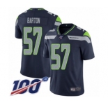 Youth Seattle Seahawks #57 Cody Barton Navy Blue Team Color Vapor Untouchable Limited Player 100th Season Football Jersey