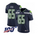 Youth Seattle Seahawks #65 Germain Ifedi Navy Blue Team Color Vapor Untouchable Limited Player 100th Season Football Jersey