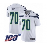 Youth Seattle Seahawks #70 Mike Iupati White Vapor Untouchable Limited Player 100th Season Football Jersey