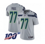 Youth Seattle Seahawks #77 Ethan Pocic Grey Alternate Vapor Untouchable Limited Player 100th Season Football Jersey