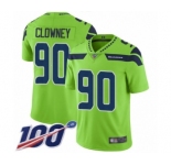 Youth Seattle Seahawks #90 Jadeveon Clowney Limited Green Rush Vapor Untouchable 100th Season Football Jersey