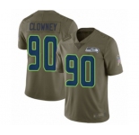 Youth Seattle Seahawks #90 Jadeveon Clowney Limited Olive 2017 Salute to Service Football Jersey