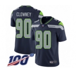 Youth Seattle Seahawks #90 Jadeveon Clowney Navy Blue Team Color Vapor Untouchable Limited Player 100th Season Football Jersey