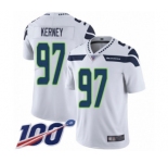 Youth Seattle Seahawks #97 Patrick Kerney White Vapor Untouchable Limited Player 100th Season Football Jersey