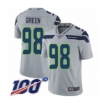 Youth Seattle Seahawks #98 Rasheem Green Grey Alternate Vapor Untouchable Limited Player 100th Season Football Jersey