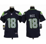 nike youth nfl jerseys seattle seahawks #18 rice blue[nike]
