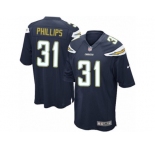Men Nike Los Angeles Chargers #31 Adrian Phillips Game Navy Blue Team Color NFL Jersey