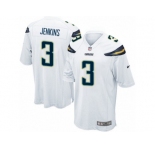 Men's Nike Los Angeles Chargers #3 Rayshawn Jenkins Game White NFL Jersey