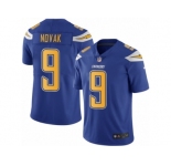 Men Nike Los Angeles Chargers #9 Nick Novak Elite Electric Blue Rush Vapor Untouchable NFL Jersey