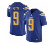 Men Nike Los Angeles Chargers #9 Nick Novak Elite Electric Blue Rush Vapor Untouchable NFL Jersey