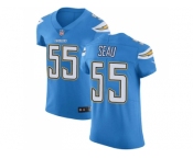 Nike Los Angeles Chargers #55 Junior Seau Electric Blue Alternate Men Stitched NFL Vapor Untouchable Elite Jersey