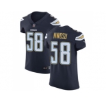 Nike Los Angeles Chargers #58 Uchenna Nwosu Navy Blue Team Color Men Stitched NFL Vapor Untouchable Elite Jersey