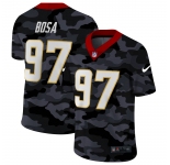 Men New Nike San Diego Chargers #97 Bosa 2020 Nike 2ndCamo Salute to Service Limited