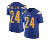 Men Nike Los Angeles Chargers #24 Trevor Williams Limited Electric Blue Rush Vapor Untouchable NFL Jersey