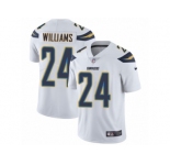 Men Nike Los Angeles Chargers #24 Trevor Williams White Vapor Untouchable Limited Player NFL Jersey