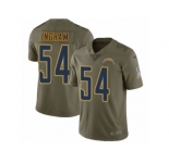 Men Nike Los Angeles Chargers #54 Melvin Ingram Limited Olive 2017 Salute to Service NFL Jersey
