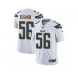 Men Nike Los Angeles Chargers #56 Korey Toomer White Vapor Untouchable Limited Player NFL Jersey