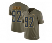Men Nike Los Angeles Chargers #92 Brandon Mebane Limited Olive 2017 Salute to Service NFL Jersey