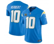 Men's Los Angeles Chargers #10 Justin Herbert Blue 2025 F.U.S.E With 4-Star C Patch Vapor Limited Stitched Football Jersey