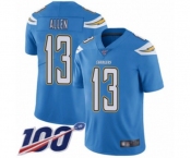 Men's Los Angeles Chargers #13 Keenan Allen Electric Blue Alternate Vapor Untouchable Limited Player 100th Season Football Jersey