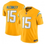 Men's Los Angeles Chargers #15 Ladd McConkey Gold 2025 F.U.S.E. AlternateVapor Limited Football Stitched Jersey