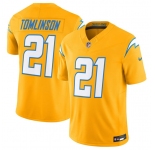 Men's Los Angeles Chargers #21 LaDainian Tomlinson Gold 2025 F.U.S.E. Alternate Vapor Limited Football Stitched Jersey
