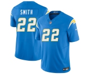 Men's Los Angeles Chargers #22 Genesis Smith Blue 2026 F.U.S.E. Vapor Limited Football Stitched Jersey