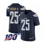 Men's Los Angeles Chargers #25 Melvin Gordon Navy Blue Team Color Vapor Untouchable Limited Player 100th Season Football Jersey