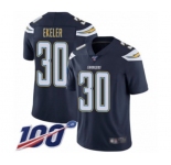 Men's Los Angeles Chargers #30 Austin Ekeler Navy Blue Team Color Vapor Untouchable Limited Player 100th Season Football Jersey