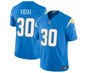 Men's Los Angeles Chargers #30 Kimani Vidal Blue 2025 F.U.S.E. Vapor Limited Football Stitched Jersey