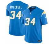 Men's Los Angeles Chargers #34 Keaton Mitchell Blue 2026 F.U.S.E. Vapor Limited Football Stitched Jersey