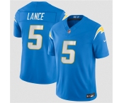 Men's Los Angeles Chargers #5 Trey Lance Blue 2026 F.U.S.E. Vapor Limited Football Stitched Jersey