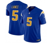 Men's Los Angeles Chargers #5 Trey Lance Royal 2026 F.U.S.E Vapor Limited Football Stitched Jersey