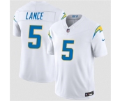 Men's Los Angeles Chargers #5 Trey Lance White 2026 F.U.S.E. Vapor Limited Football Stitched Jersey