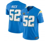 Men's Los Angeles Chargers #52 Khalil Mack Blue 2025 F.U.S.E With 4-Star C Patch Vapor Limited Stitched Football Jersey