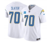 Men's Los Angeles Chargers #70 Rashawn Slater White 2026 F.U.S.E. 2-Star C Patch Vapor Limited Football Stitched Jersey