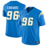 Men's Los Angeles Chargers #96 TeRah Edwards Blue 2026 F.U.S.E. Vapor Limited Football Stitched Jersey