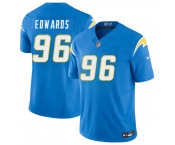 Men's Los Angeles Chargers #96 TeRah Edwards Blue 2026 F.U.S.E. Vapor Limited Football Stitched Jersey