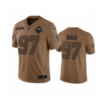 Men's Los Angeles Chargers #97 Joey Bosa 2023 Brown Salute To Service Limited Football Stitched Jersey