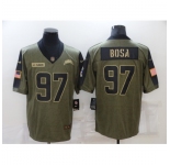 Men's Los Angeles Chargers #97 Joey Bosa Nike Olive 2021 Salute To Service Limited Player Jersey