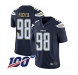 Men's Los Angeles Chargers #98 Isaac Rochell Navy Blue Team Color Vapor Untouchable Limited Player 100th Season Football Jersey