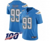 Men's Los Angeles Chargers #99 Jerry Tillery Electric Blue Alternate Vapor Untouchable Limited Player 100th Season Football Jersey