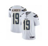 Men's Nike Los Angeles Chargers #19 Lance Alworth Vapor Untouchable Limited White NFL Jersey