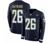 Men's Nike Los Angeles Chargers #26 Casey Hayward Limited Navy Blue Therma Long Sleeve NFL Jersey