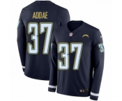 Men's Nike Los Angeles Chargers #37 Jahleel Addae Limited Navy Blue Therma Long Sleeve NFL Jersey
