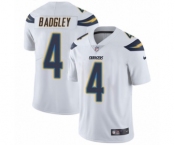 Men's Nike Los Angeles Chargers #4 Michael Badgley White Vapor Untouchable Limited Player NFL Jersey