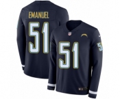 Men's Nike Los Angeles Chargers #51 Kyle Emanuel Limited Navy Blue Therma Long Sleeve NFL Jersey