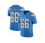 Men's Nike Los Angeles Chargers #66 Dan Feeney Vapor Untouchable Limited Electric Blue Alternate NFL Jersey