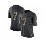 Men's Nike Los Angeles Chargers #7 Doug Flutie Limited Black 2016 Salute to Service NFL Jersey